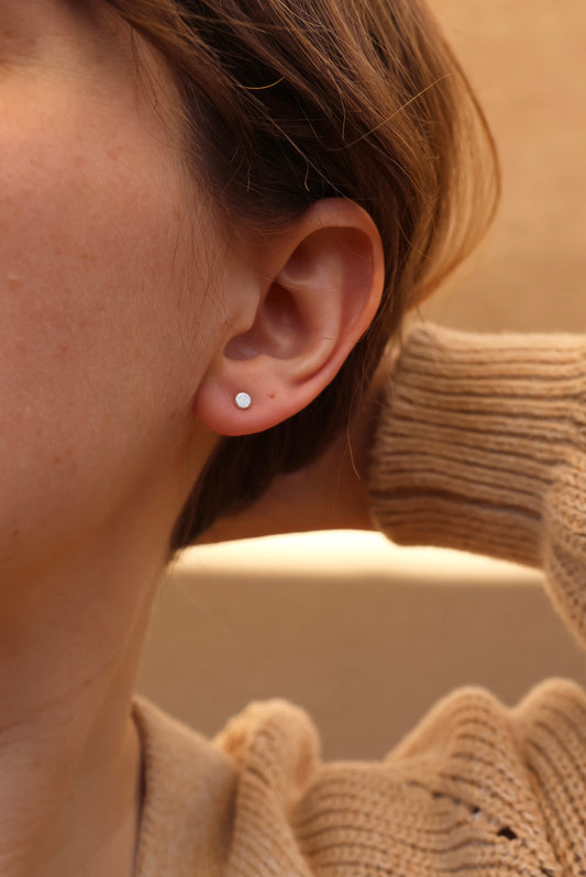 Tiny Dot Stud Earrings
