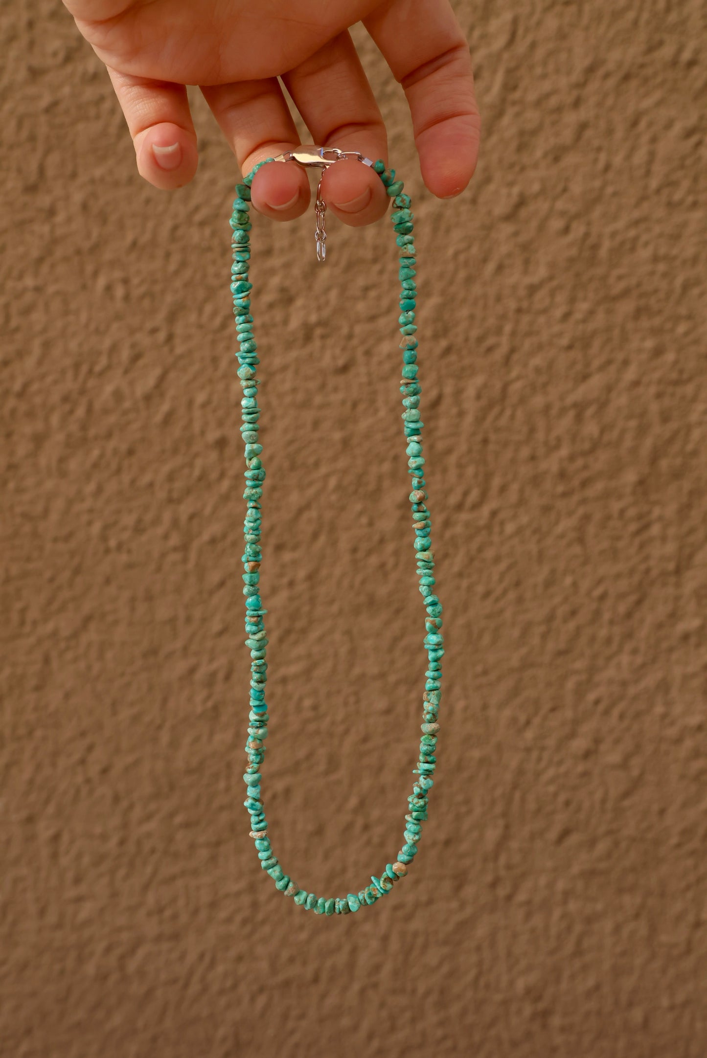 Kingman Turquoise Chip Bead Necklace