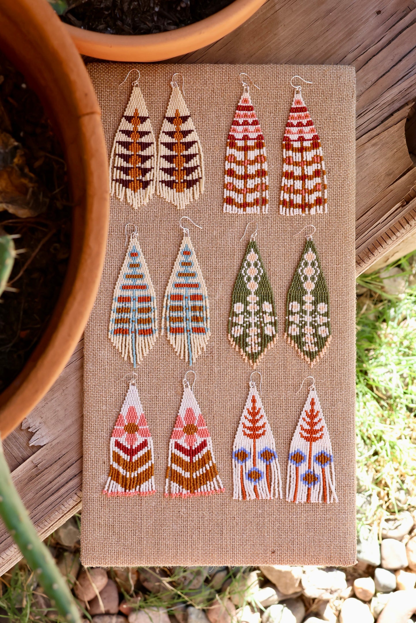 Retro Flower Fringe Earrings