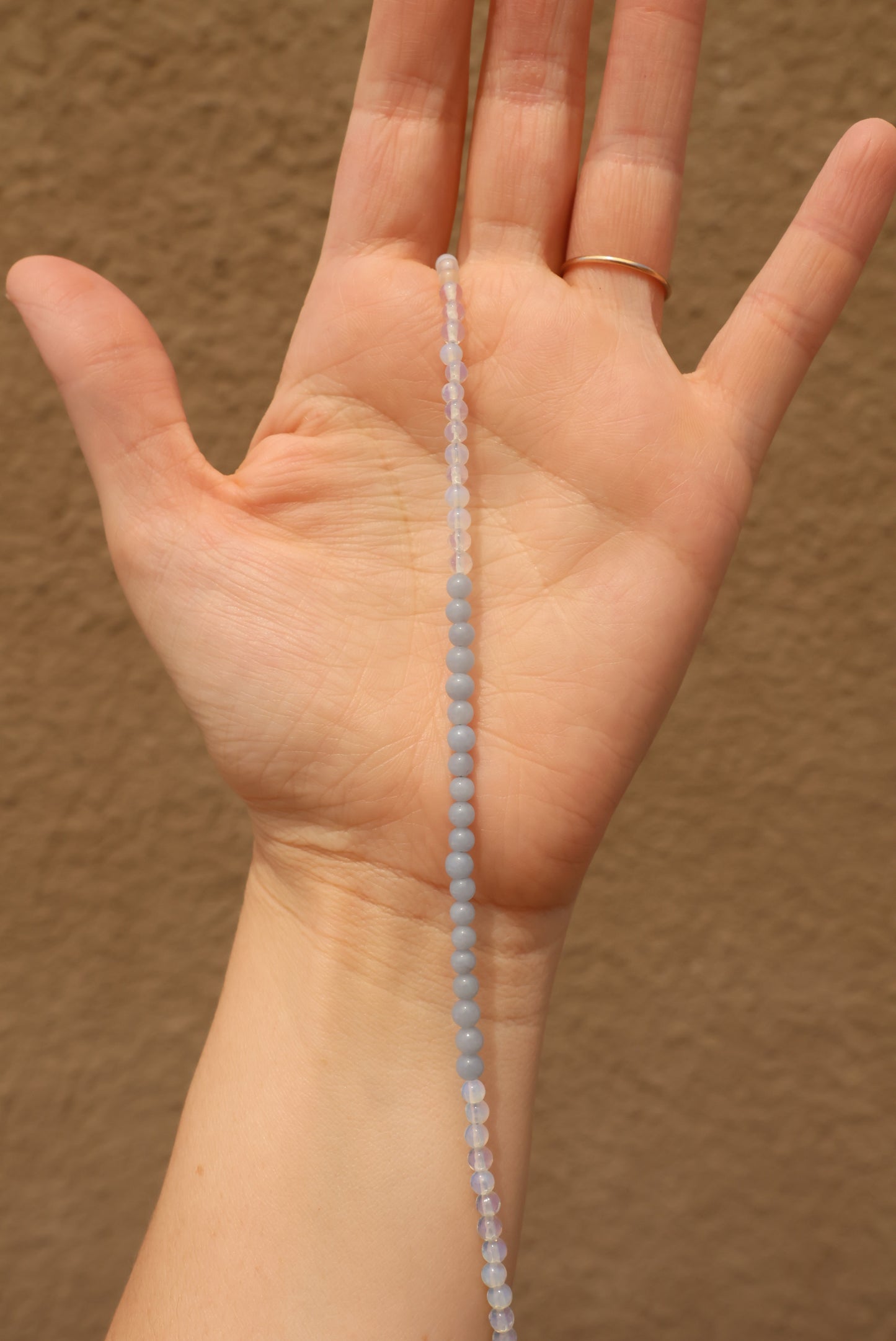 Opalite and Angelite Beaded Necklace