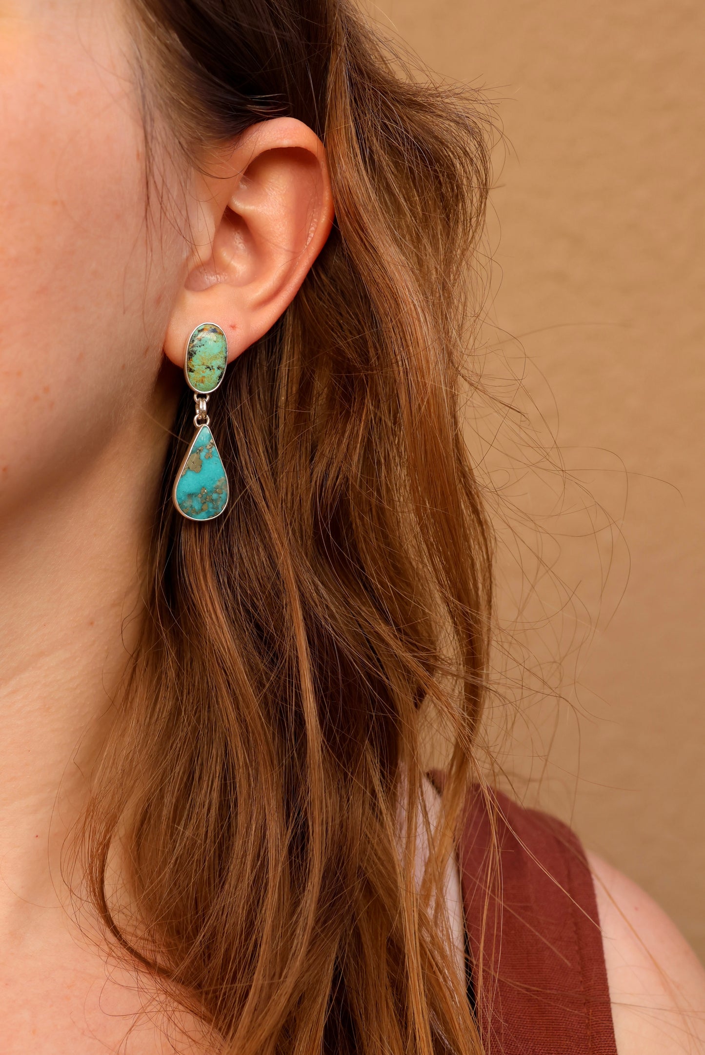 Double Turquoise Earrings