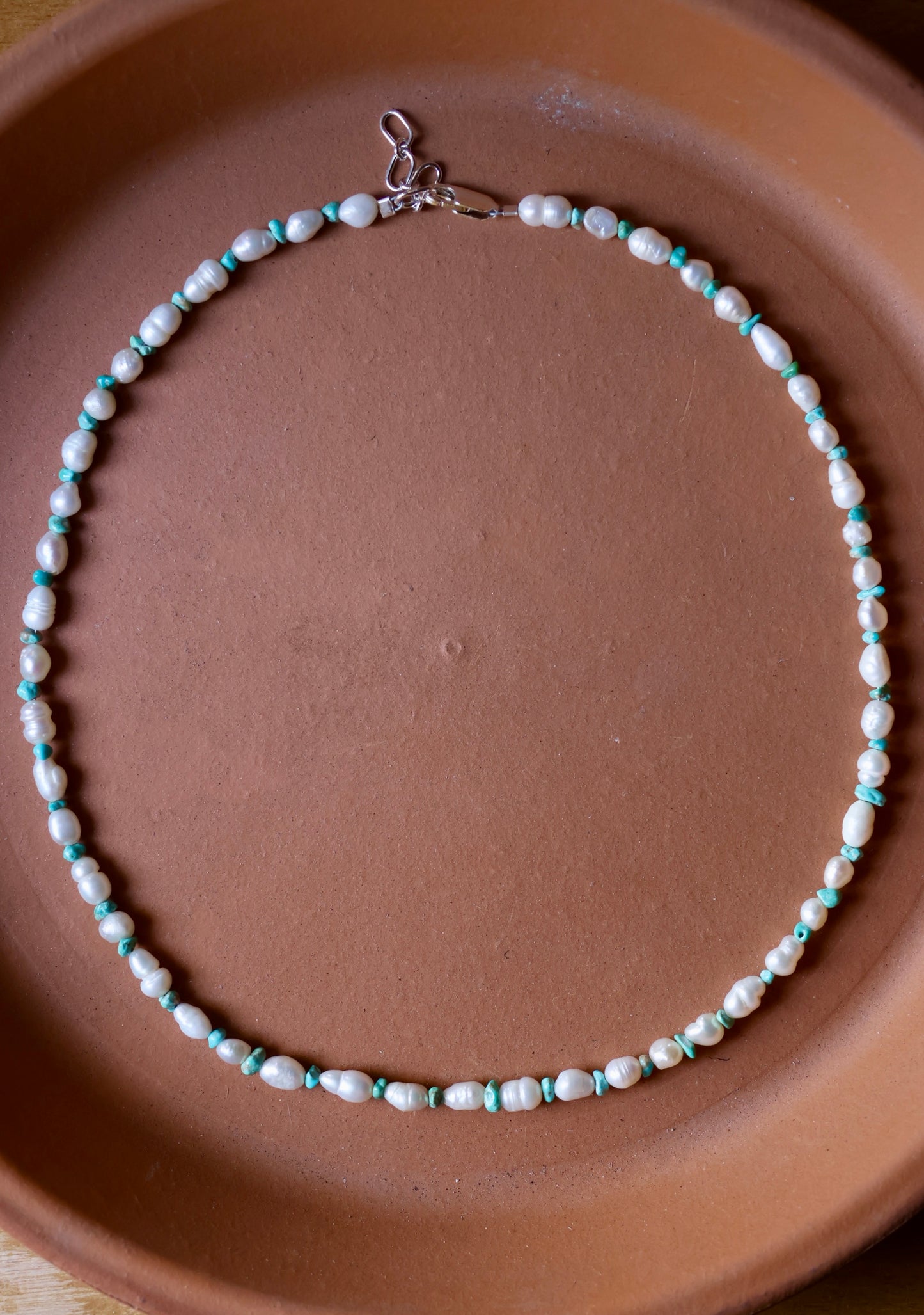 Freshwater Pearl and Turquoise Necklace