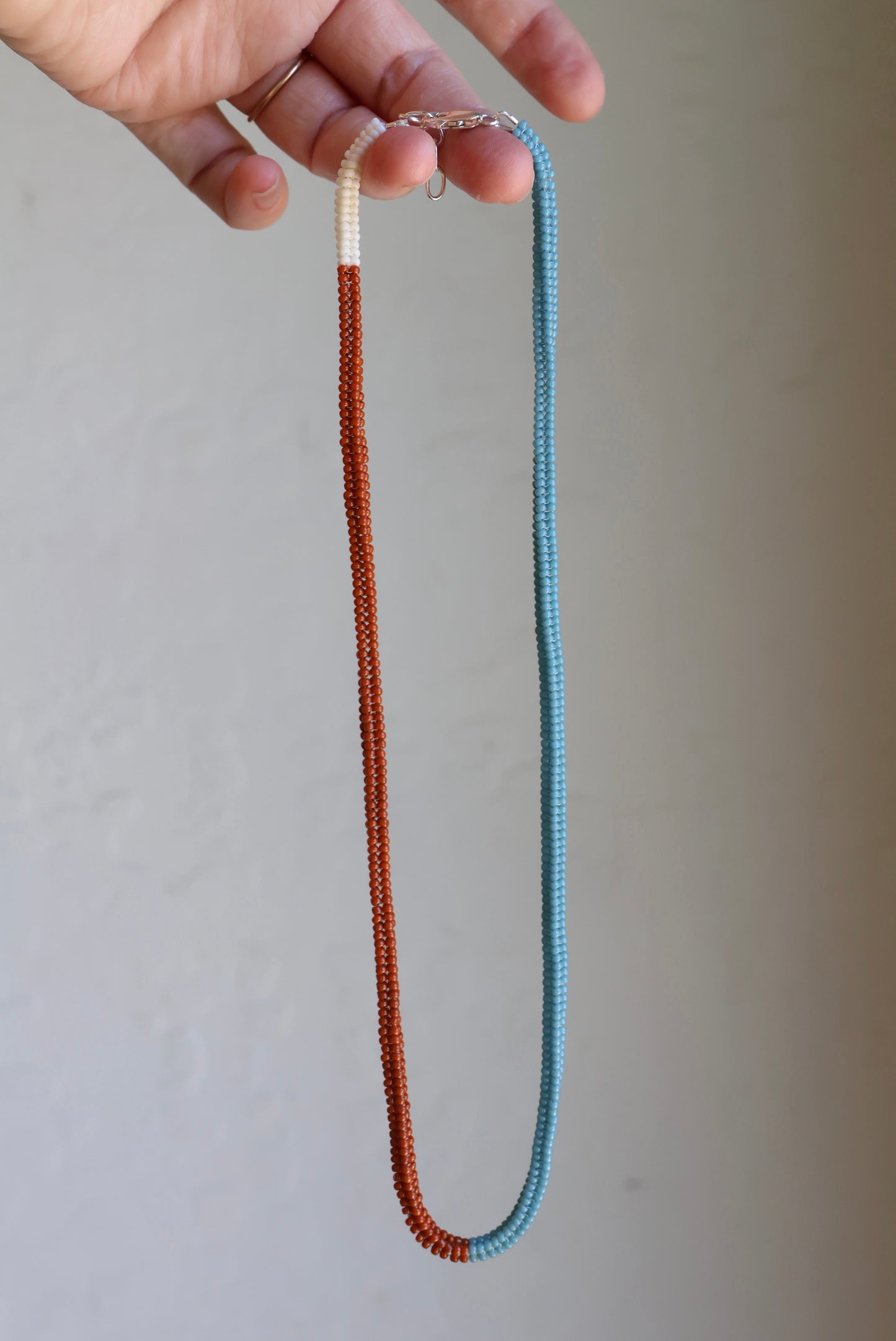 Handwoven Seed Bead Rope Necklace