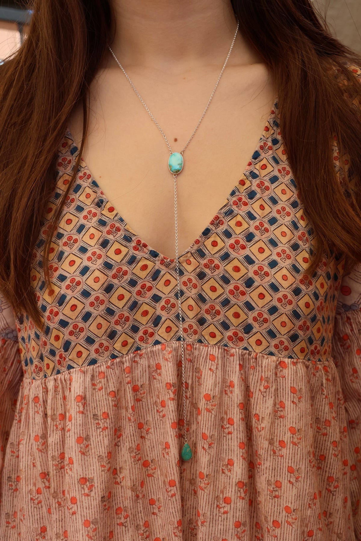 Lariat Style Turquoise Necklace