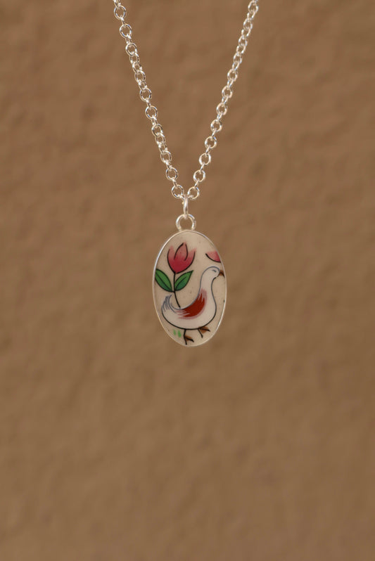 Goose (with flower) Necklace