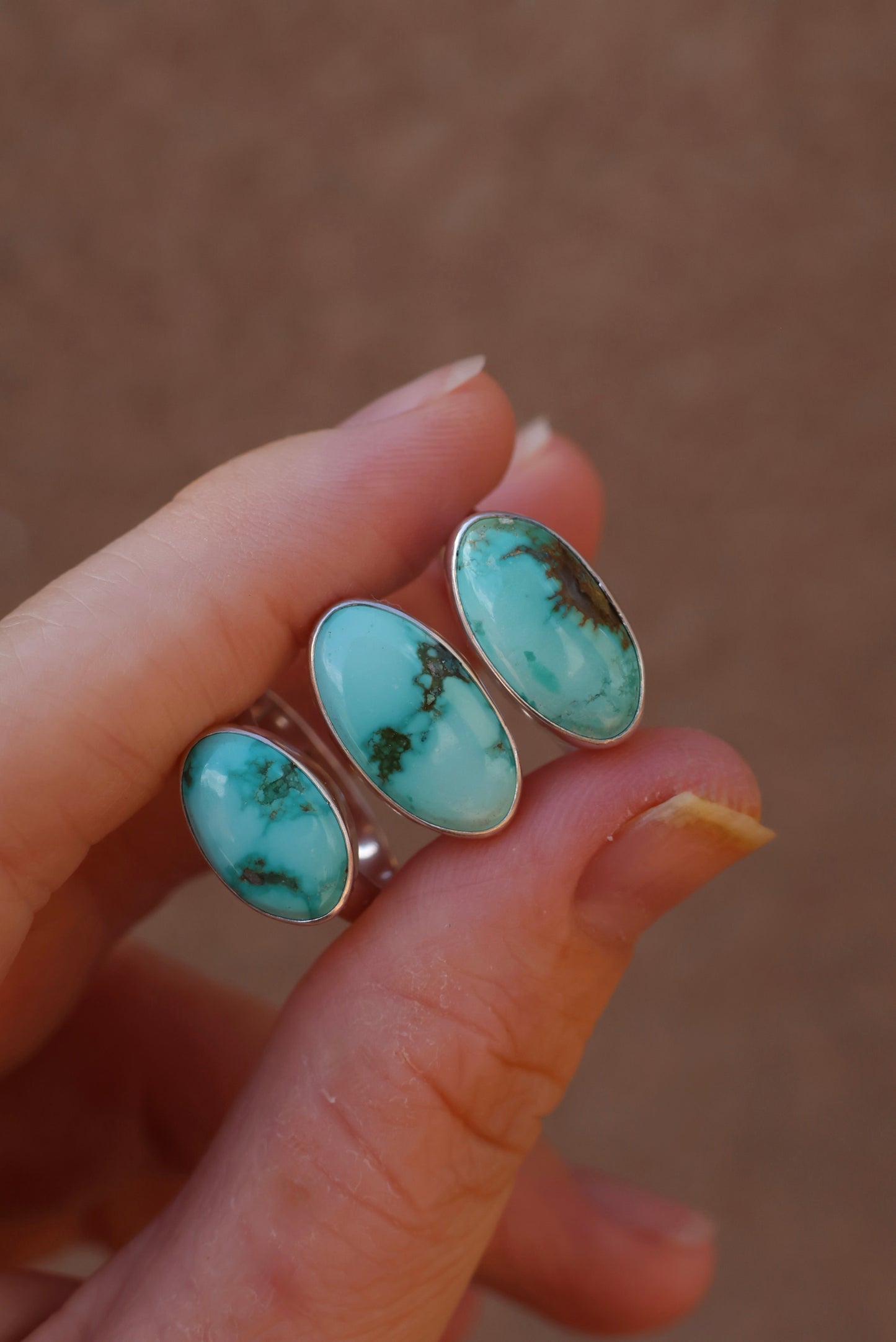 Horizontally Set Patagonia Turquoise Ring