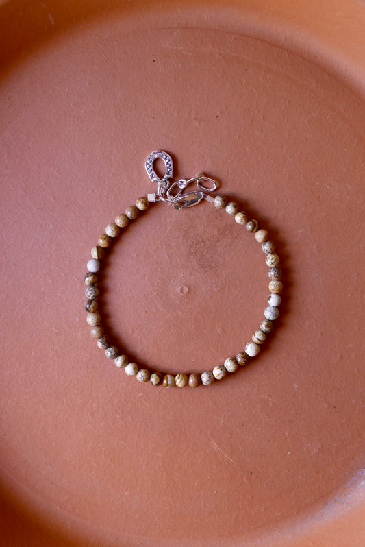 Picture Jasper Bracelet with  Charm