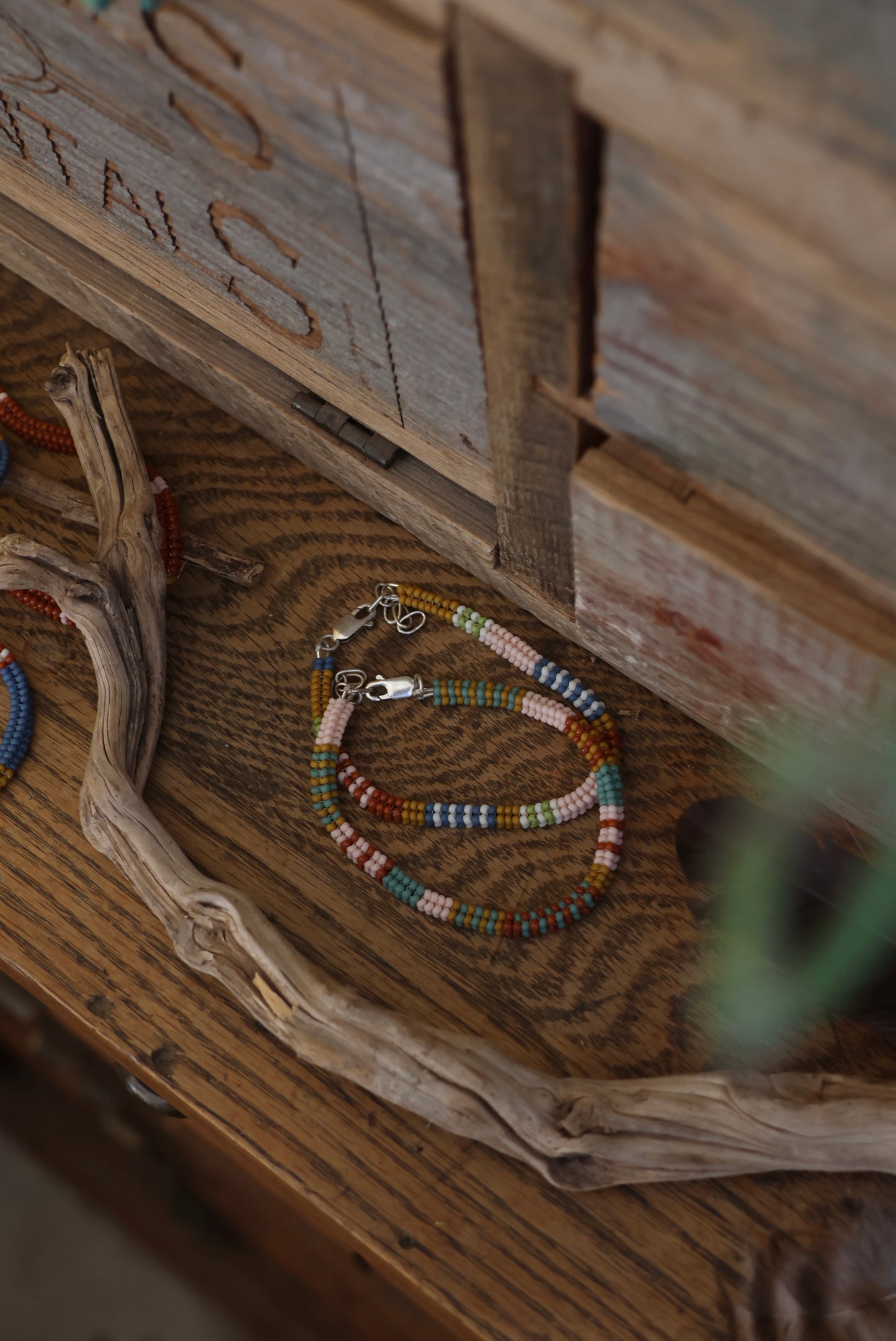 Handwoven Seed Bead Rope Bracelet