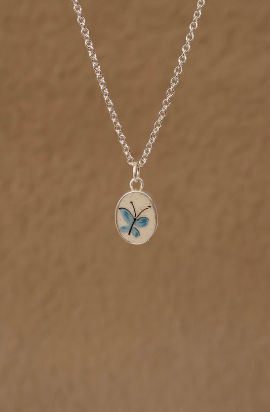 Blue Butterfly Necklace (Slightly Smaller One)