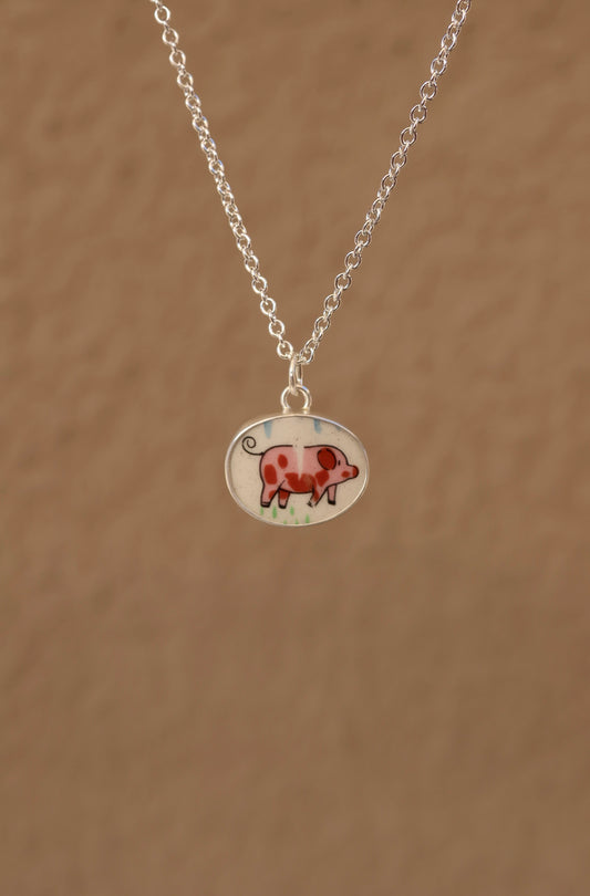 Pig Necklace (Scratched, Discounted)