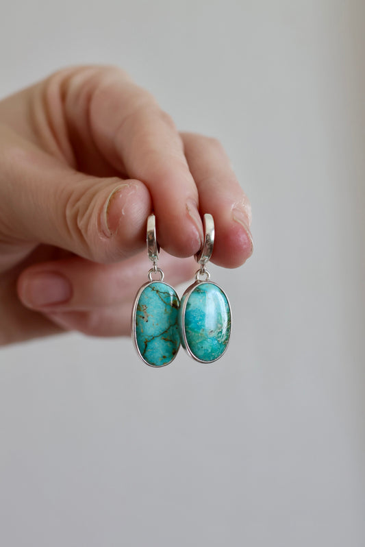 Patagonia Turquoise Huggie Hoops