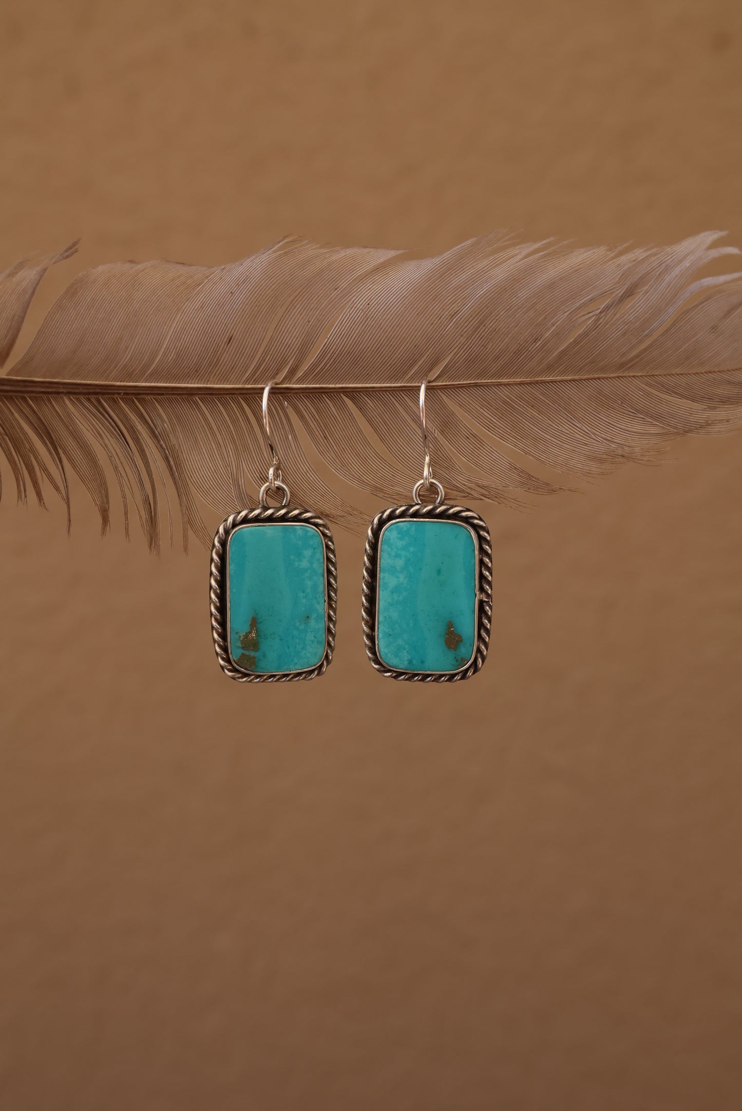 Kingman Turquoise Dangly Earrings