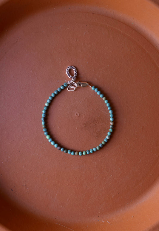 3mm Kingman Turquoise Bracelet with Charm