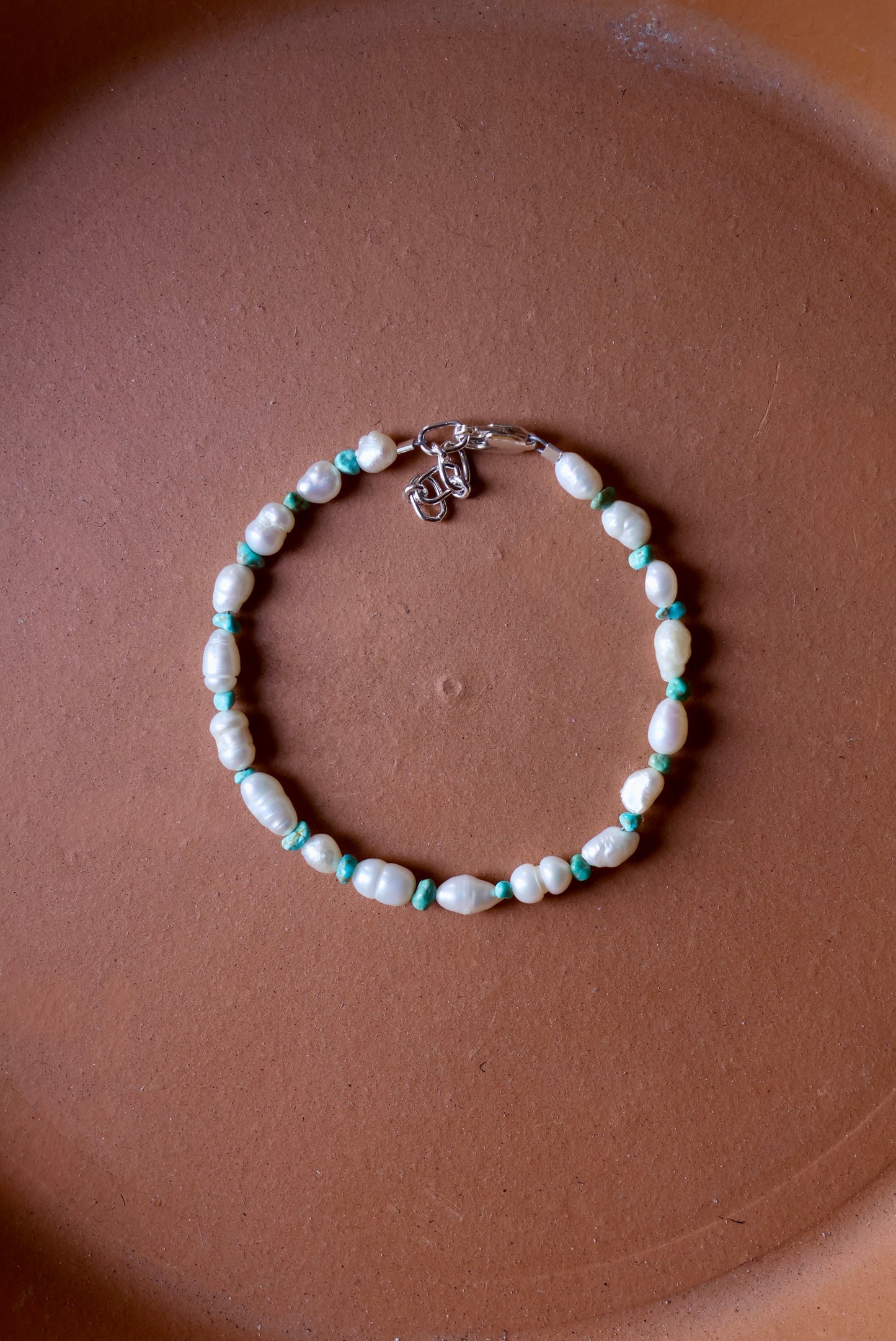 Freshwater Pearl and Turquoise Bracelet