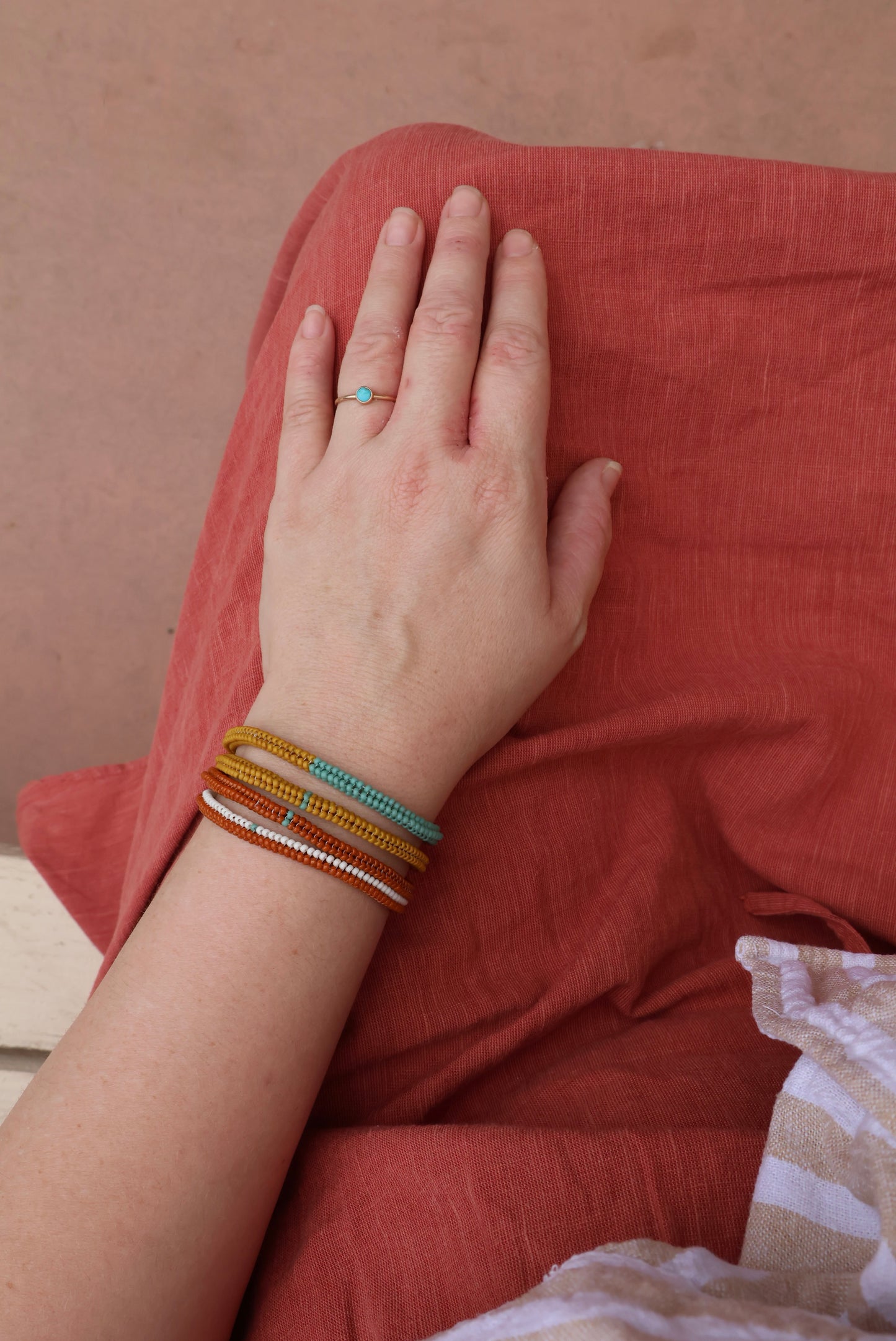 Handwoven Seed Bead Rope Bracelet