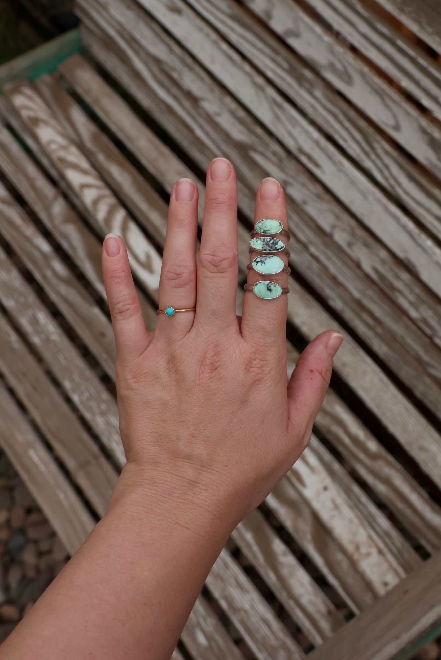Angel Wing Variscite Ring