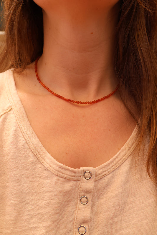 Carnelian Beaded Necklace