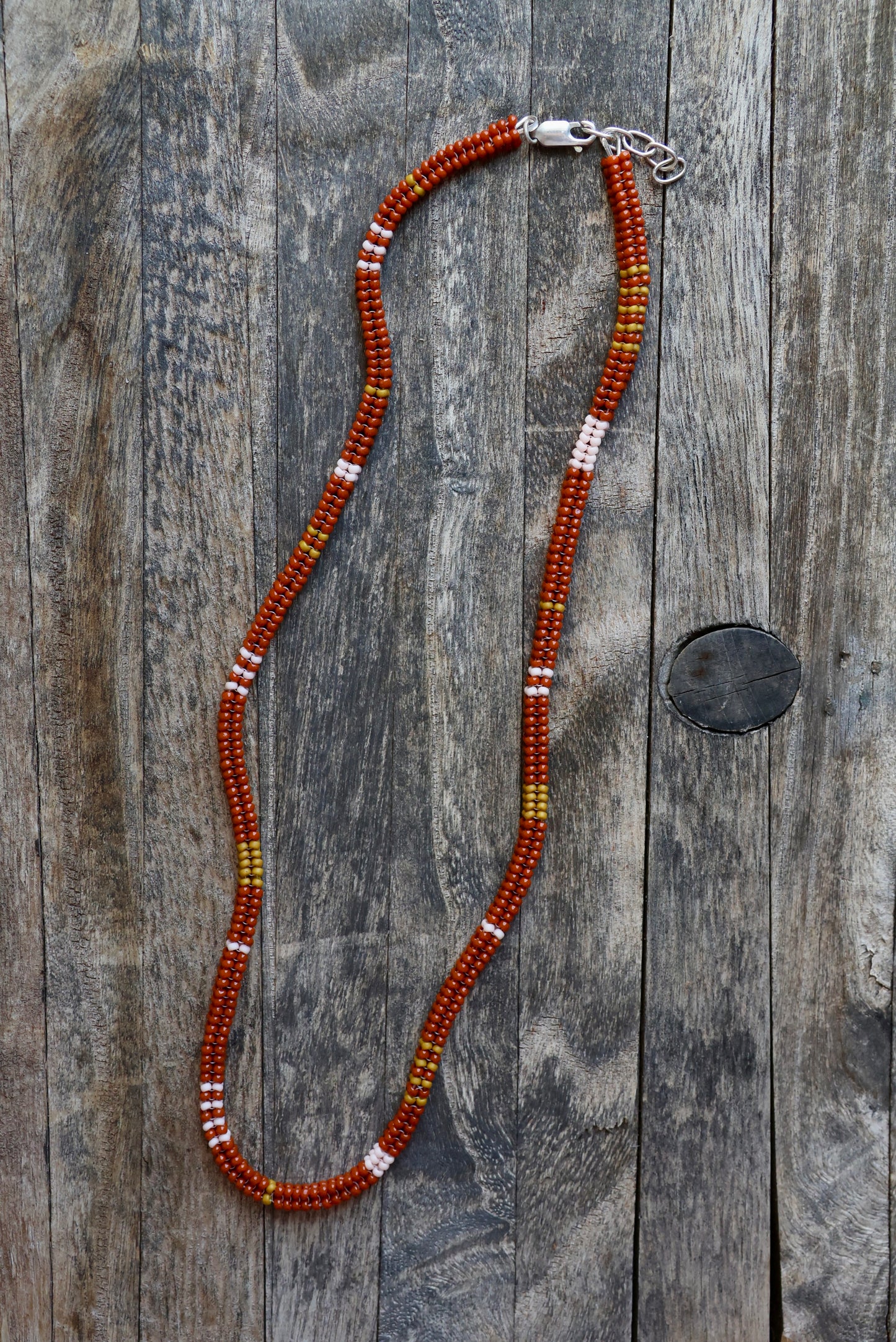 Handwoven Seed Bead Rope Necklace