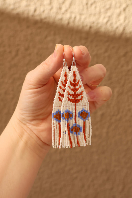 Goldenrod and Aster Fringe Earrings