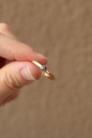 Rose Cut Diamond Ring - 14k Gold - Size 8.5