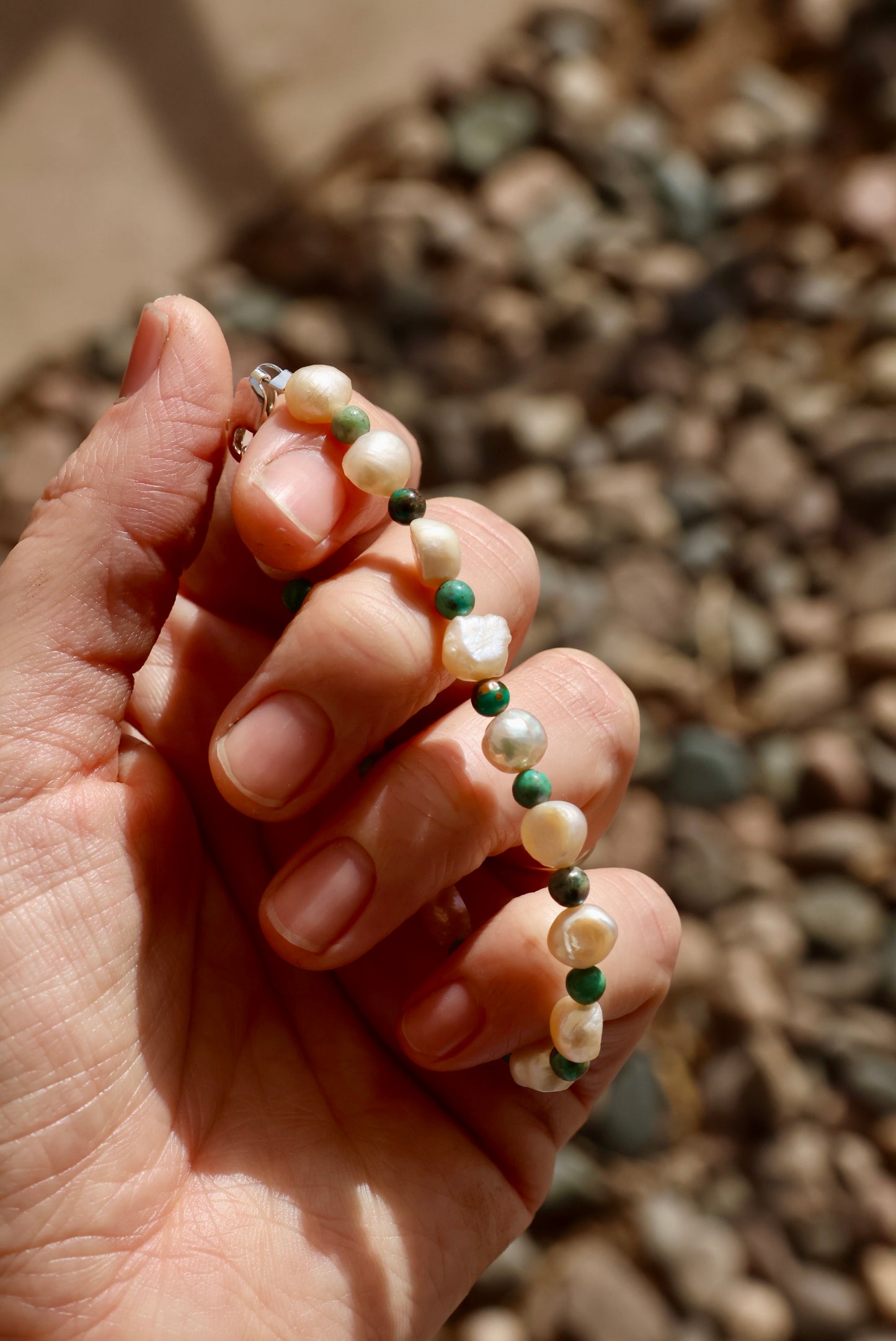 Freshwater Pearl and Turquoise Bracelet