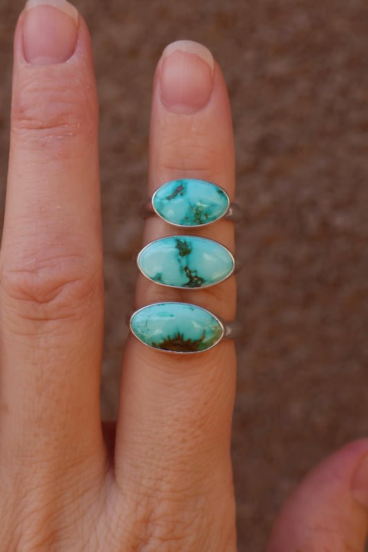 Horizontally Set Patagonia Turquoise Ring