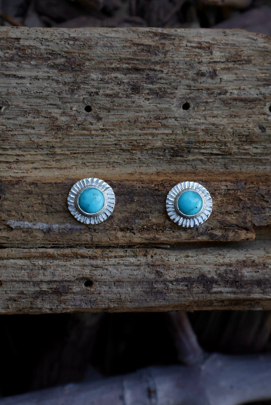 Turquoise Sun Earrings