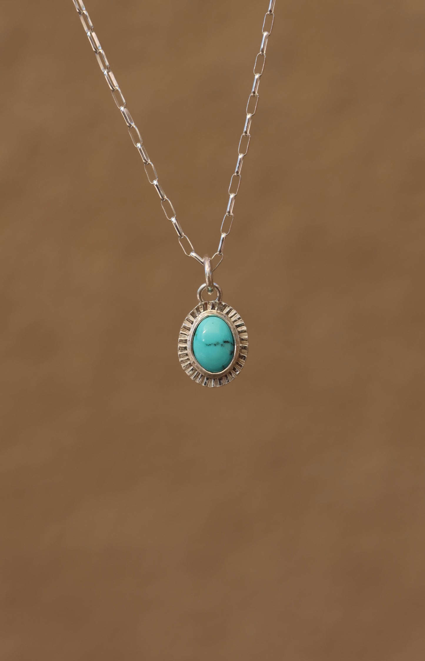 Kingman Turquoise Sun Ray Necklace