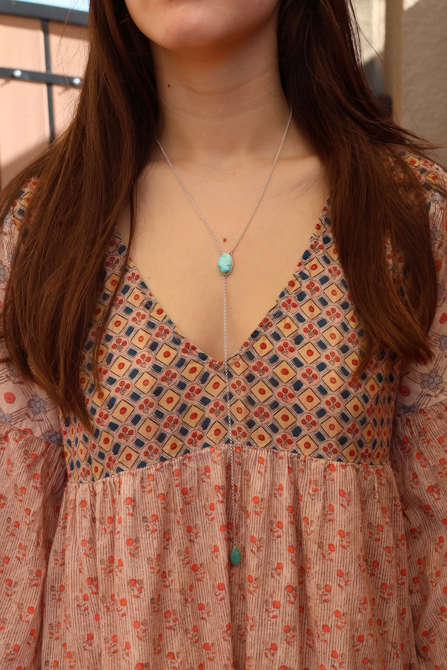 Lariat Style Turquoise Necklace
