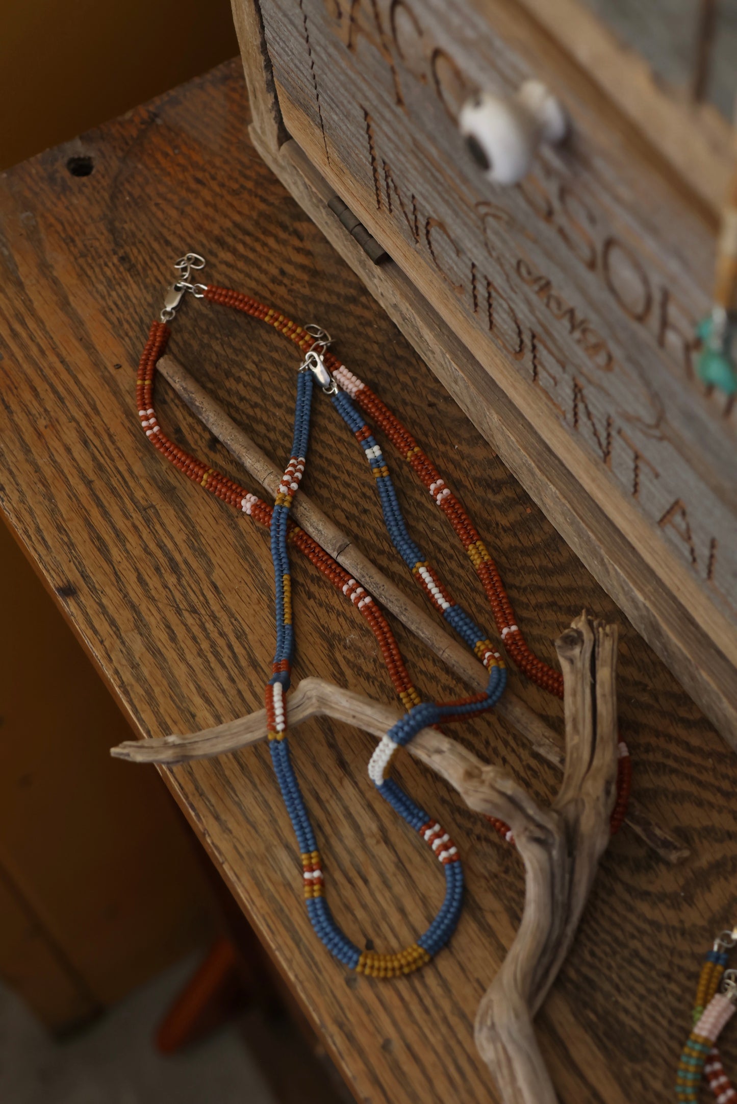Handwoven Seed Bead Rope Necklace