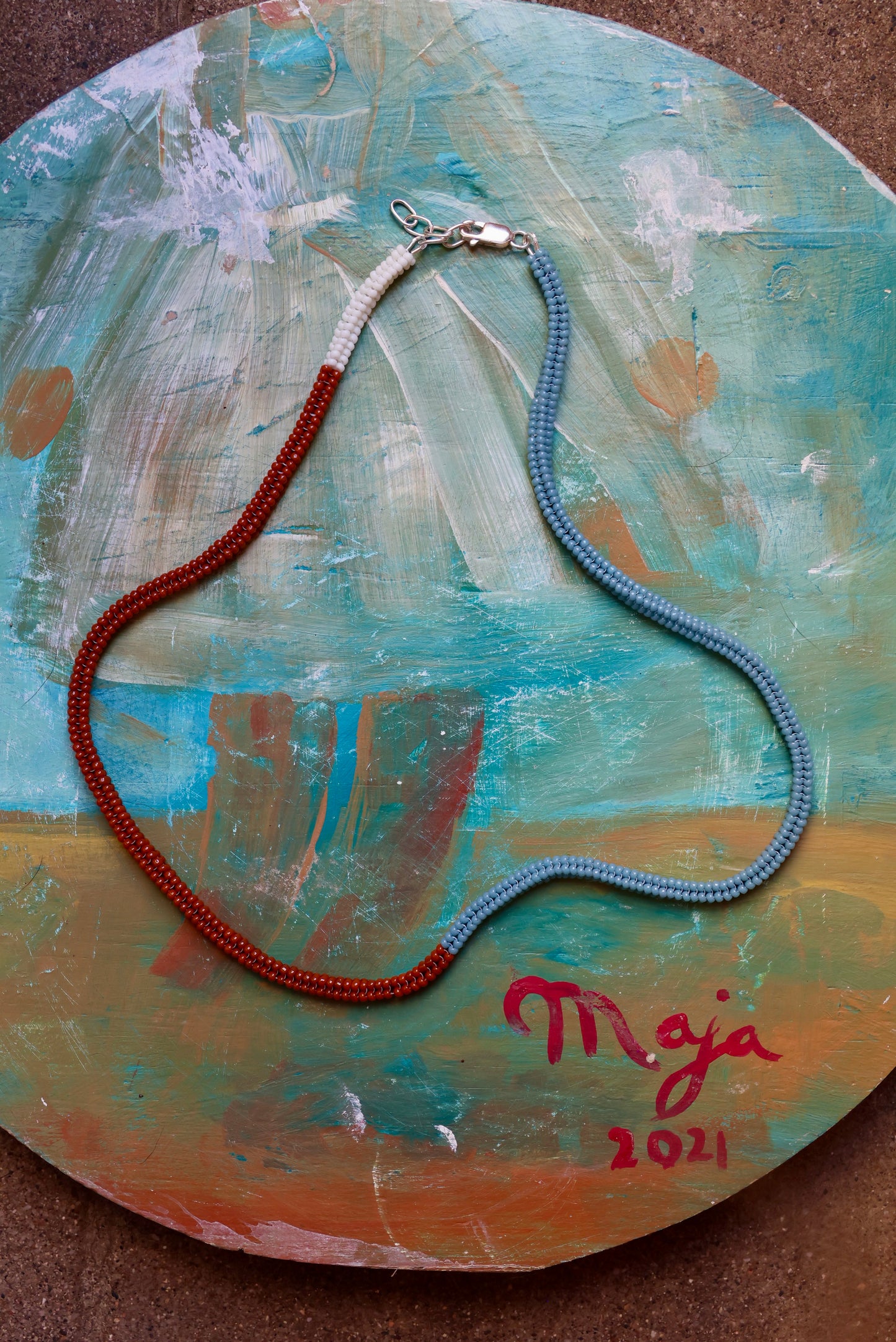 Handwoven Seed Bead Rope Necklace