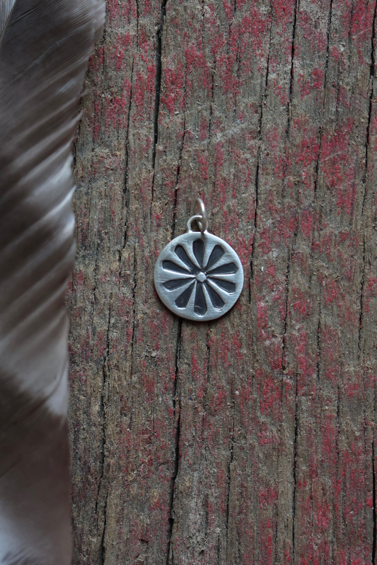 Groovy Flower Stamped Charm