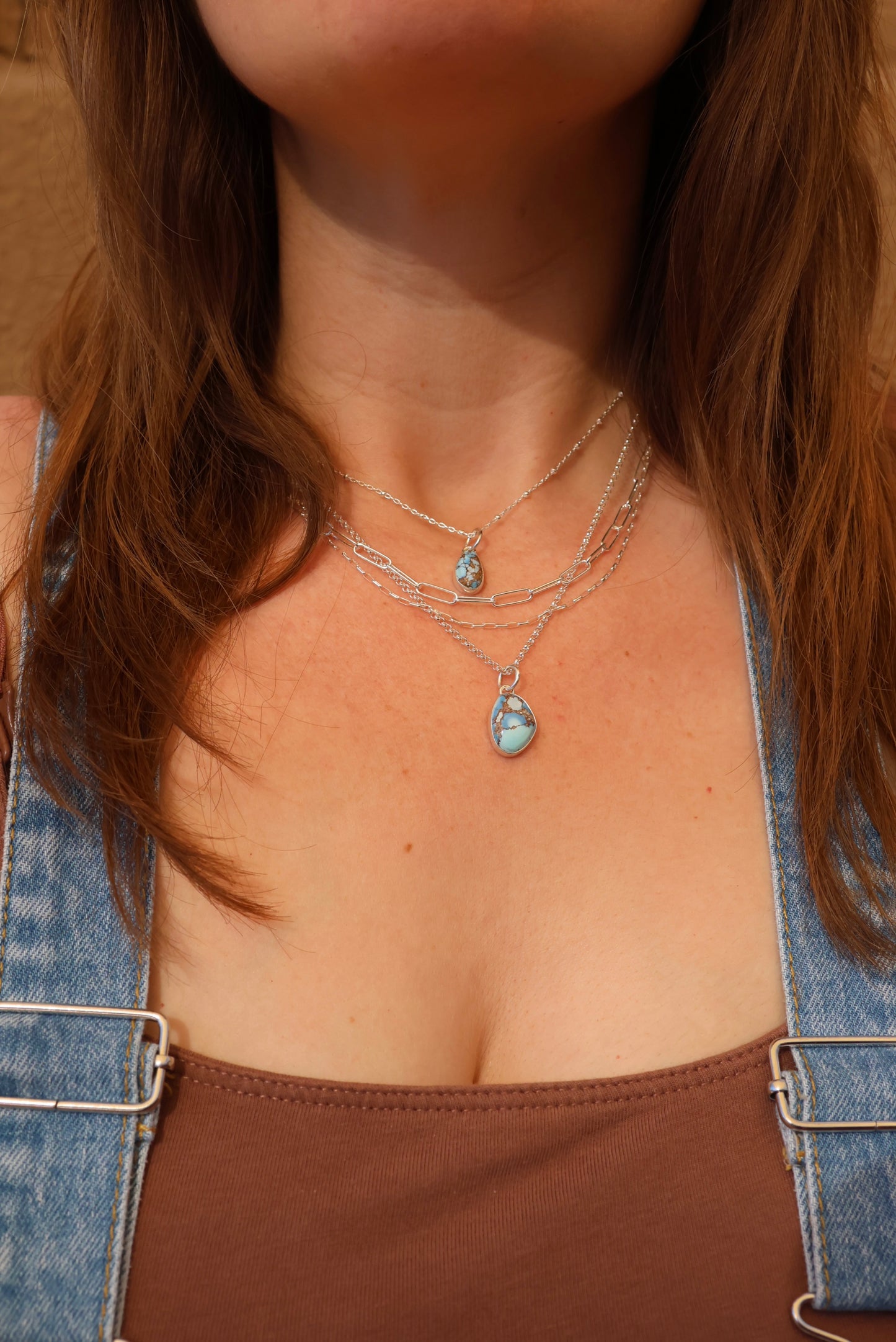 Dainty Chain with Silver Beads 16”