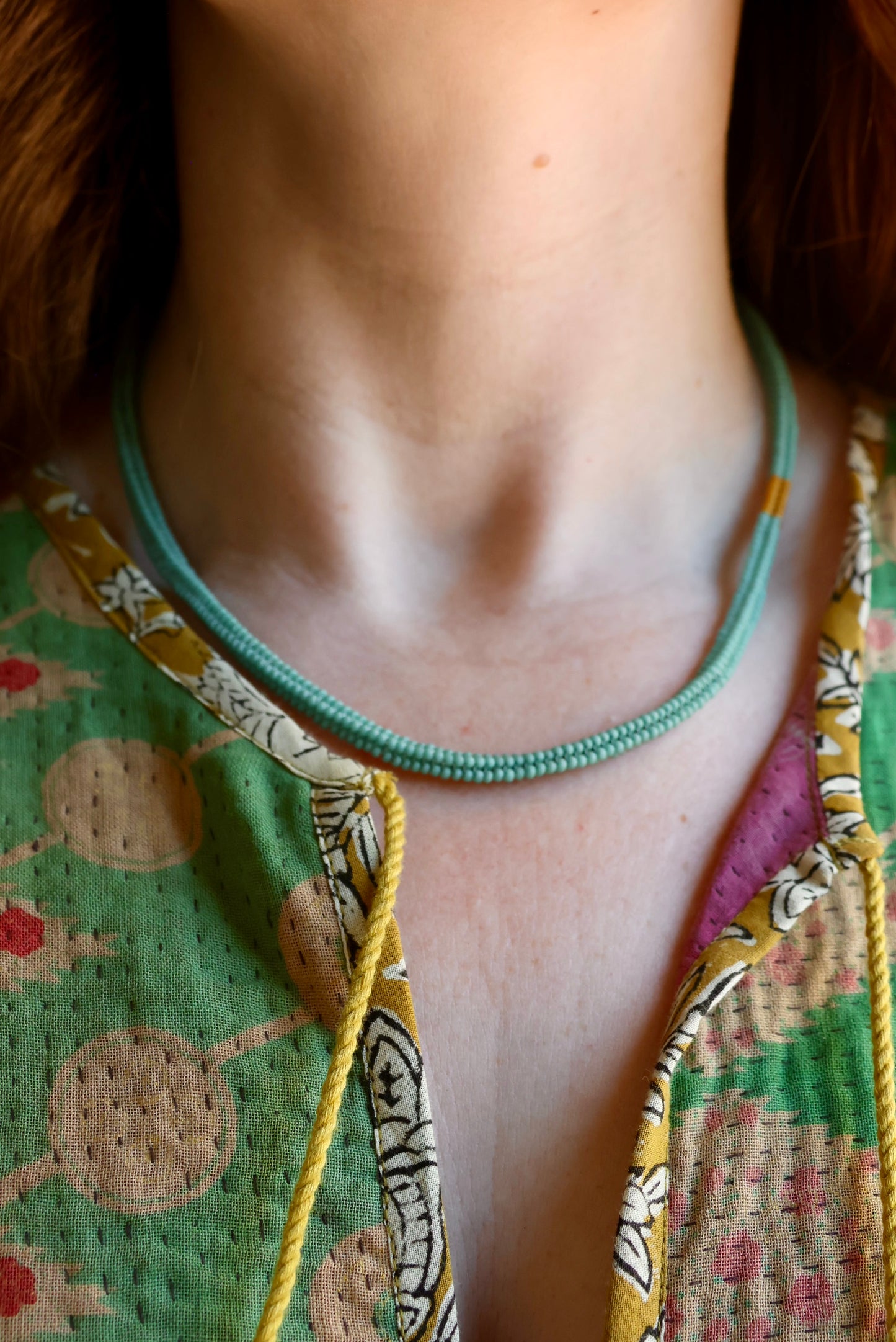 Handwoven Seed Bead Rope Necklace
