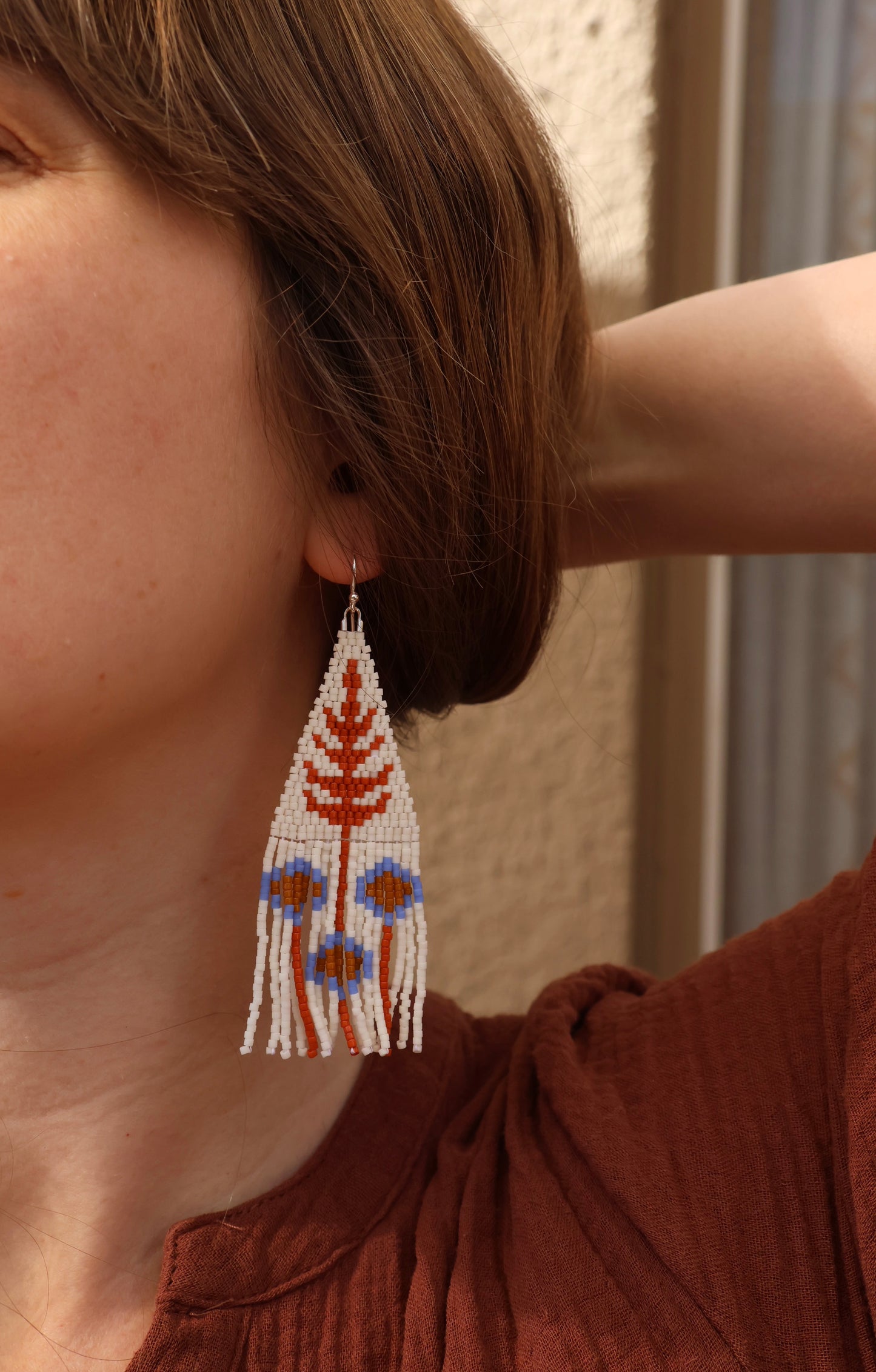 Goldenrod and Aster Fringe Earrings