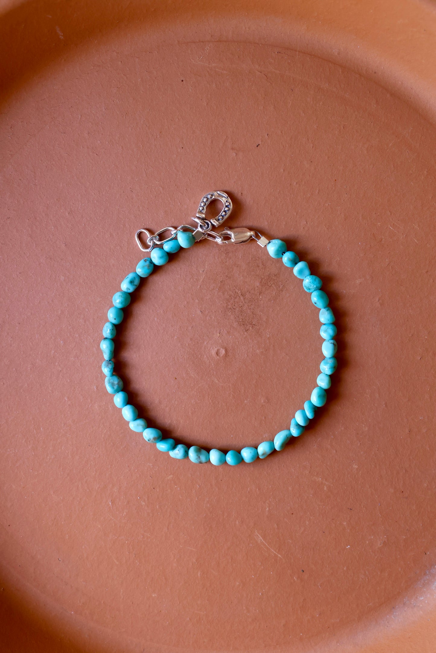 Campitos Turquoise Beaded Bracelet with Charm