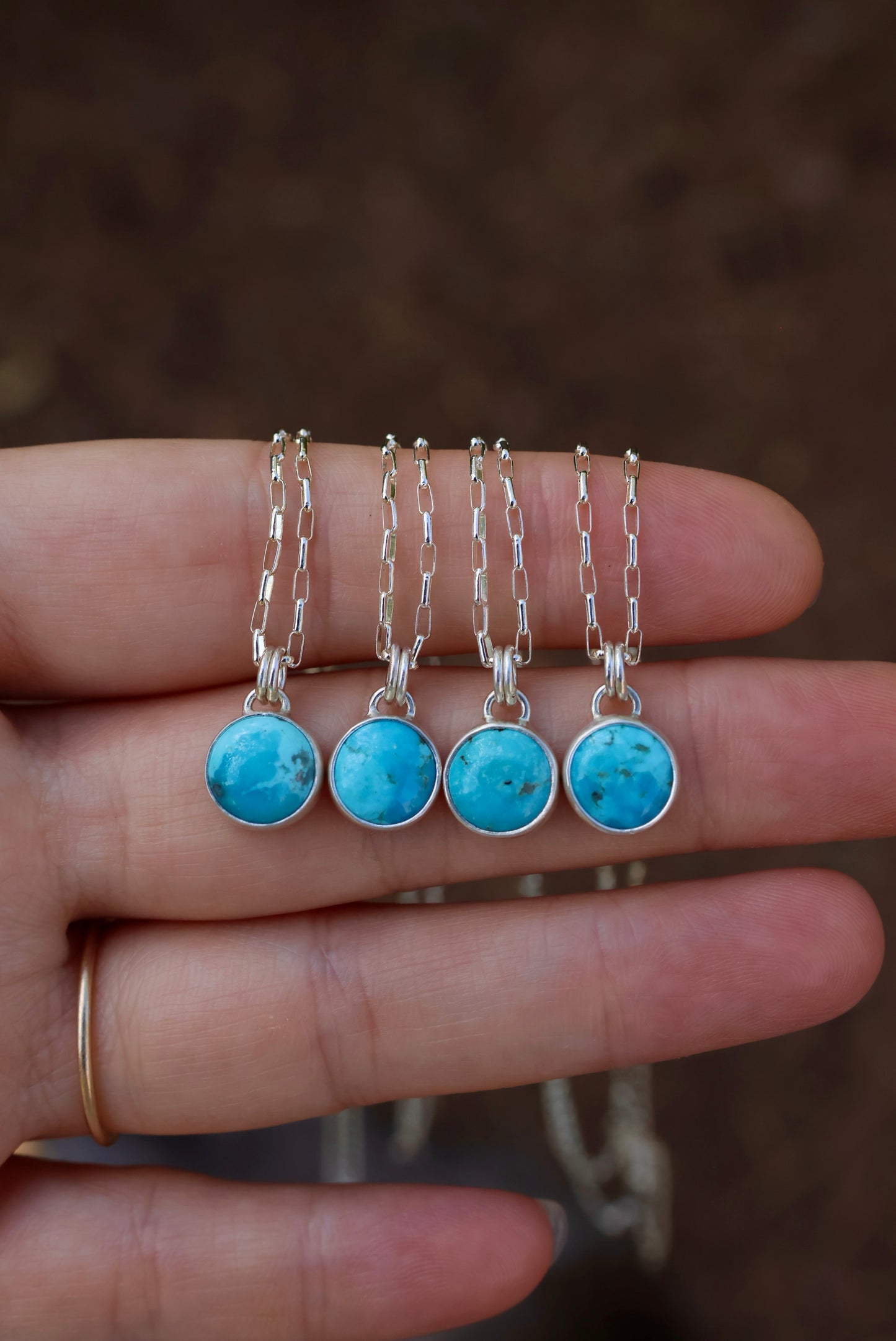 Dainty Kingman Turquoise Necklace