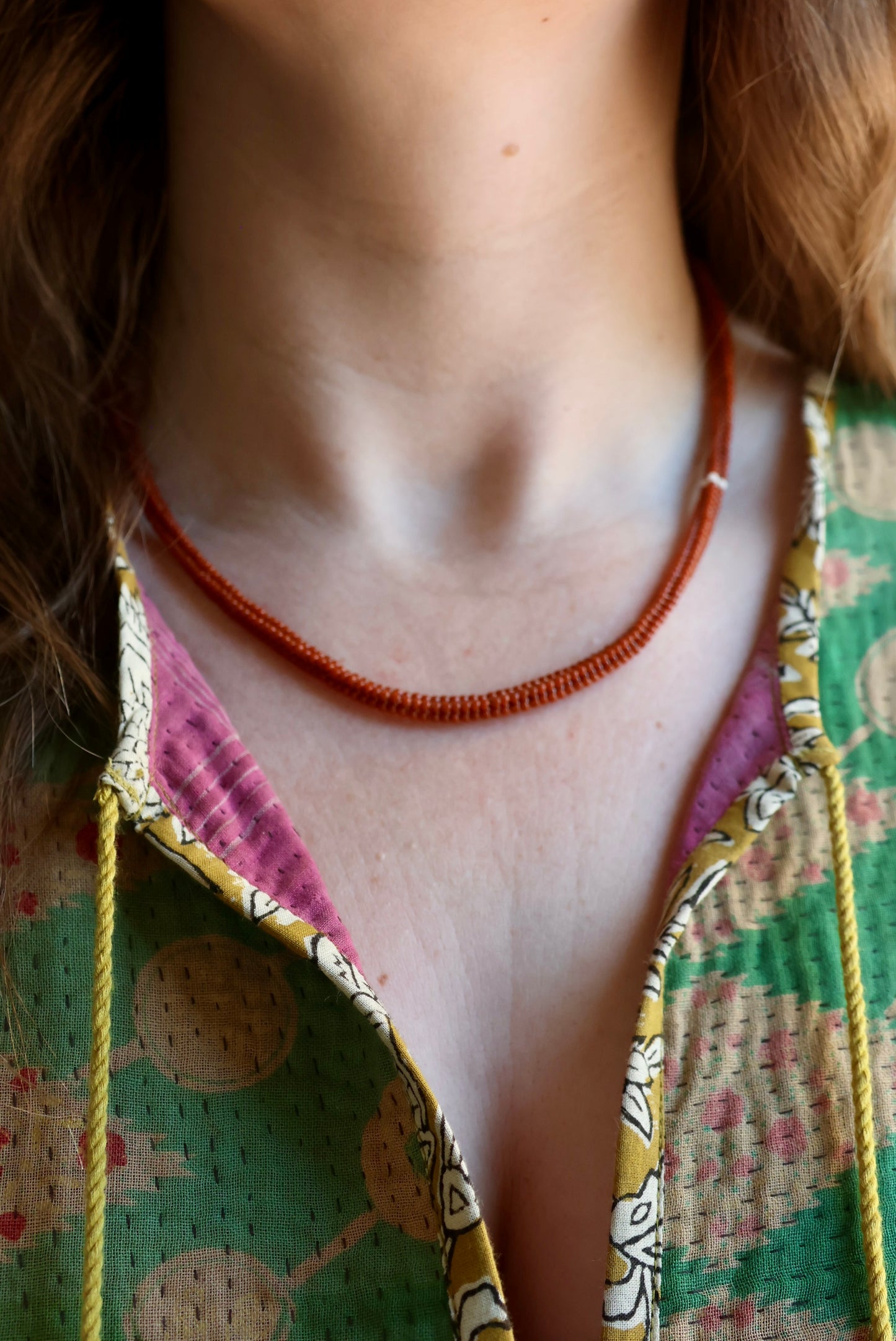 Handwoven Seed Bead Rope Necklace