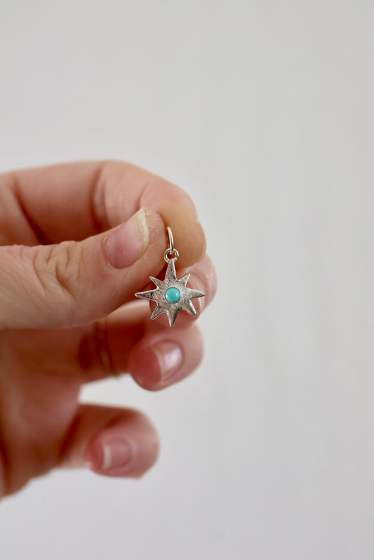 Turquoise Star Charm