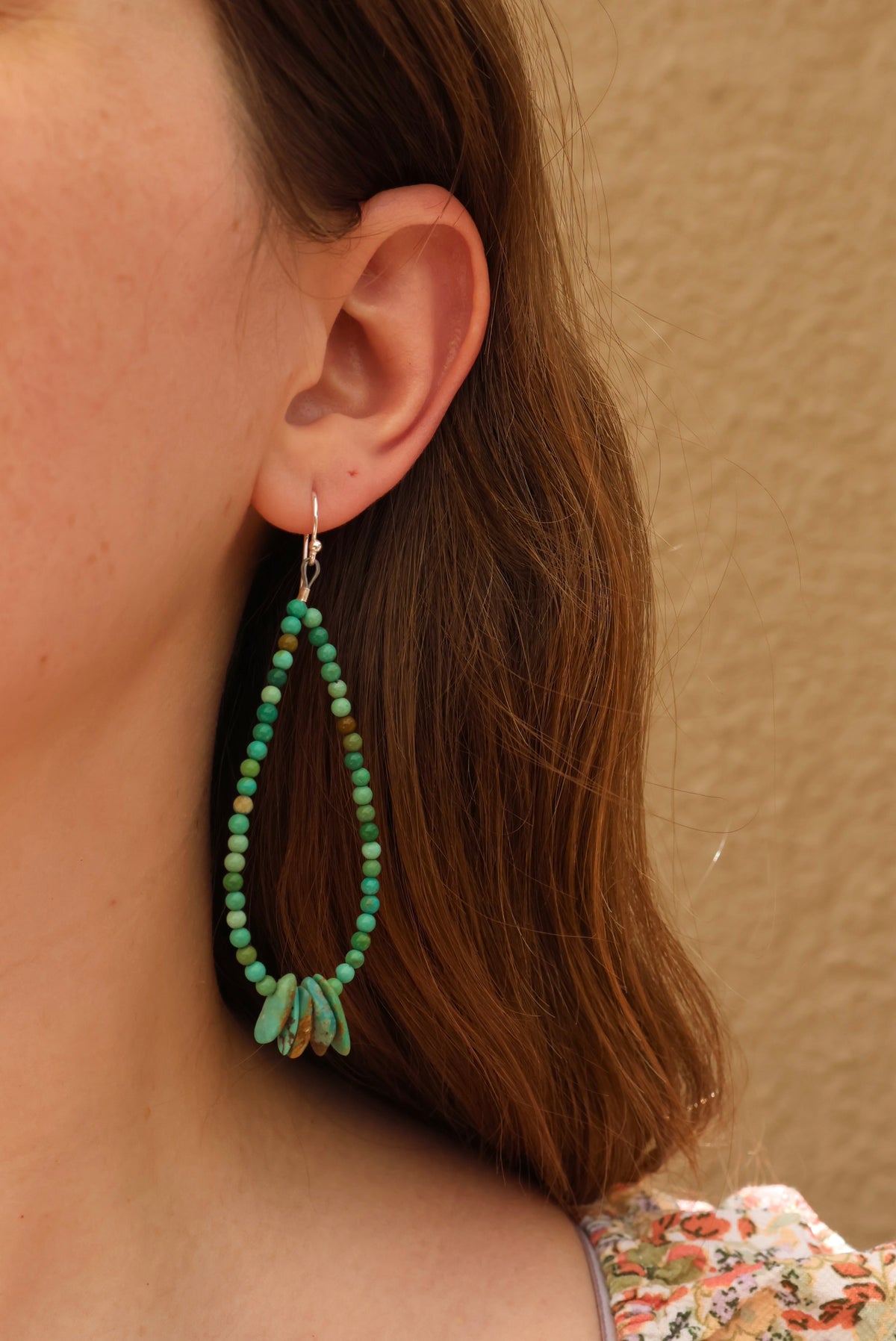 Beaded Turquoise Earrings