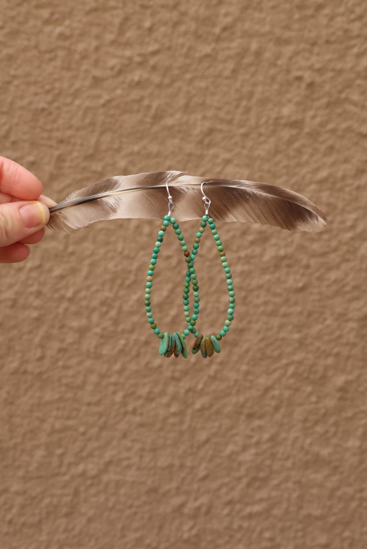 Beaded Turquoise Earrings